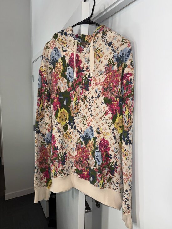 Louis Vuitton Other - Louis Vuitton Floral Monogram Hoodie Men’s Large NWT Rare Jacquard LV Sweater